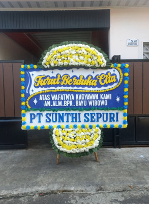 Papan Bunga Duka di Sinapa Piliang